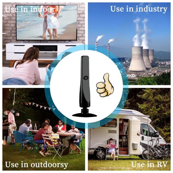 TV-antenn, TV-antenn Signal Booster Support 1080P, TV-antenn för Smart TV inomhus, Digital TV-antenn