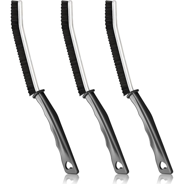 Tile & Grout Brush, Bathroom Scrubber Brush Long Handle for Tight Grout Seams, Small Cleaning Brush Set (3 Pack) 3pc