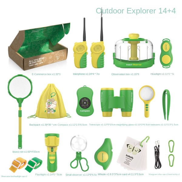 Kids Bug Catcher - Robust Kids Bug Catcher Kit med buggfälla Insektsfälla Fjärilsnätpincett, Kids Bug Catcher Outdoor Adventure Kit F