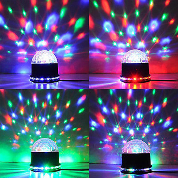 LED disco ball 5W disco lampe festlys lyseffekt scenelys 8w voice control