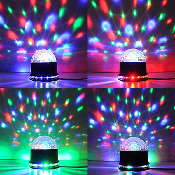 LED discokula 5W discolampa partyljus ljuseffekt scenljus 8w voice control