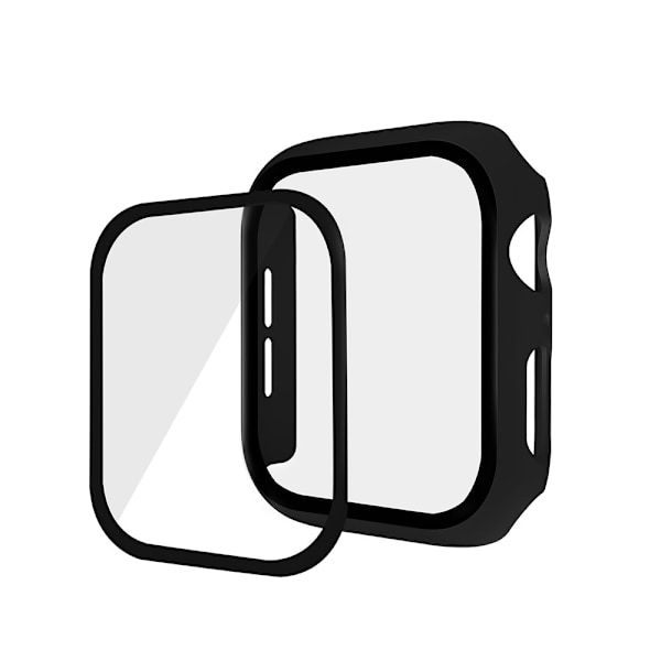 Härdat Glas Skydd Apple Watch 38 mm - Svart Svart Black