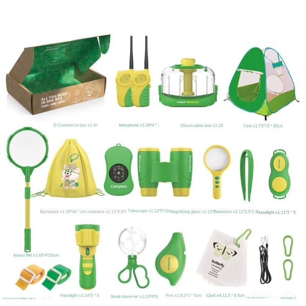 Kids Bug Catcher - Robust Kids Bug Catcher Kit med buggfälla Insektsfälla Fjärilsnätpincett, Kids Bug Catcher Outdoor Adventure Kit D