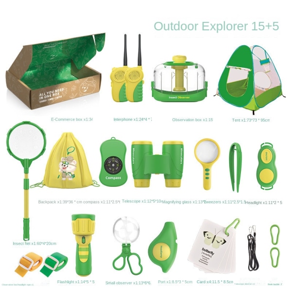 Kids Bug Catcher - Robust Kids Bug Catcher Kit med buggfälla Insektsfälla Fjärilsnätpincett, Kids Bug Catcher Outdoor Adventure Kit H Type