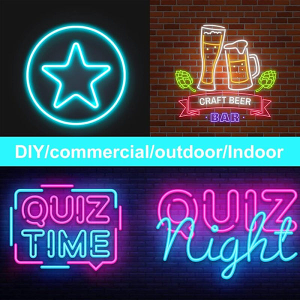 5m LED-strip 12V Flexibel Neon LED-strip Vattentät IP65 120 LED/m för Inomhus/Utomhus Dekoration (Strömadapter Ingår Inte) - Blå