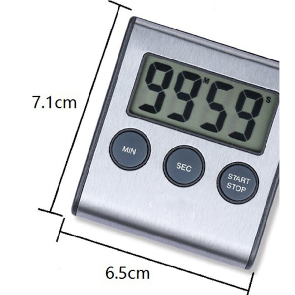 Magnetisk metalbeslag, nedtællingstimer, jernskal, timer, køleskabsmærkat, tidspåmindelse