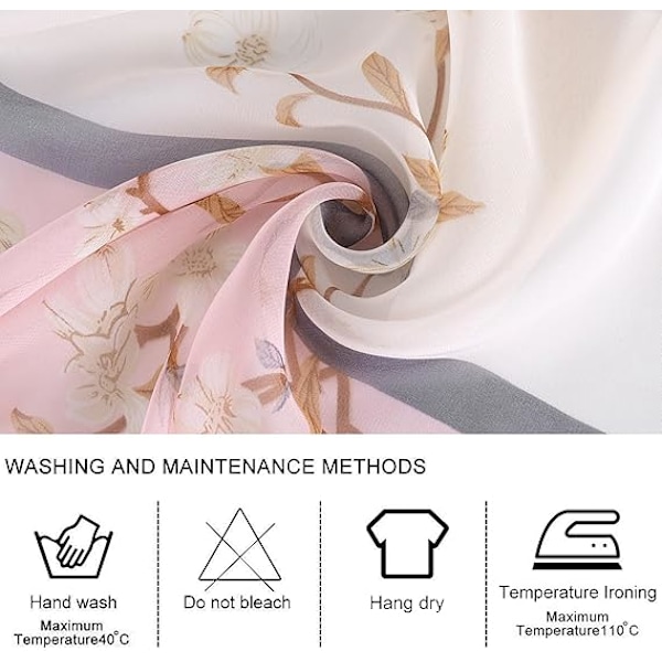 Blomstret chiffon sjal - Let sjal dame blomstret chiffon sjaler kvinder til sommer