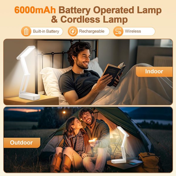 LED hopfällbar skrivbordslampa ögonskydd powerbank-funktion dubbel användning student ultralång batteritid studentrum studielampa läslampa