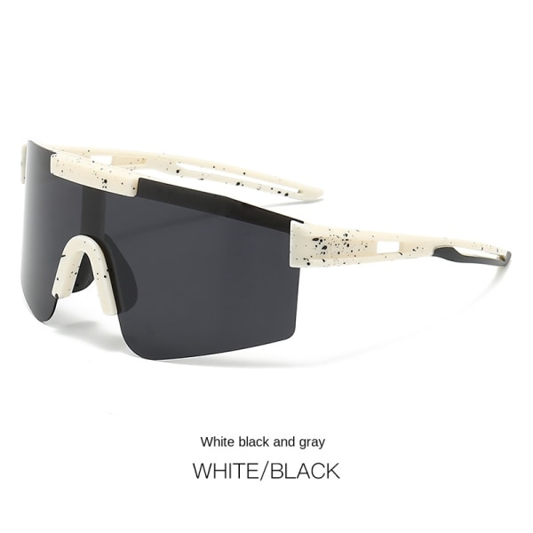Polariserade solglasögon för män Kvinnor UV-skydd Cykling Solglasögon Sportglasögon Cykel Löpning Köra Fiske Golf Solglasögon white black