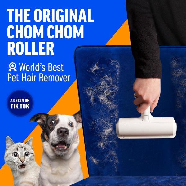 Rullborttagningsmedel för husdjurshår och återanvändbar luddrulle - ChomChom Hårborttagare för katt och hund för möbler, soffa, mattor 1 st