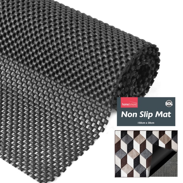 Svart Anti Slip Mat Roll 150x30cm | Grip Matting Matt låda Liner Multi Purpose