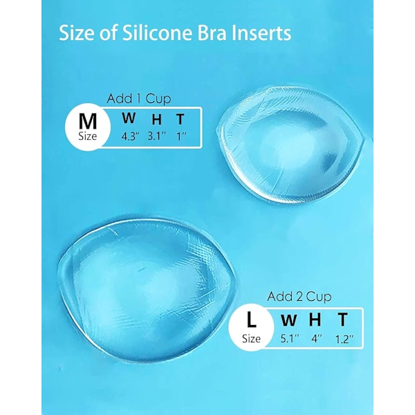 Silikon BH Inlägg Bröst, BH Pad Inserts Klar - Perfekt
