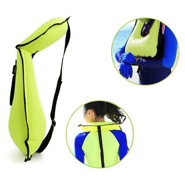 Oppblåsbar snorkelvest for voksne, lett og slitesterk flytevest for dykking Orange