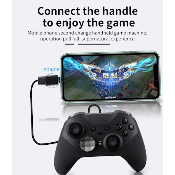 OTG USB 3.0-adapter til iPhone 7-14 & iPad - Tilslut kamerakortlæser, mus, tastatur, USB-nøgle - WONGYEAH