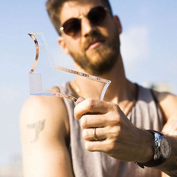 Beard Shaping Tool, Beard Template Shaping Tool och Beard Lineup Guide