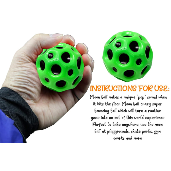 Hoppebold anti-tyngdekraft månesten hoppebold til børn at udlufte og dekomprimere forældrebarn interaktiv til højelastisk hoppebold blue 7 * 7cm