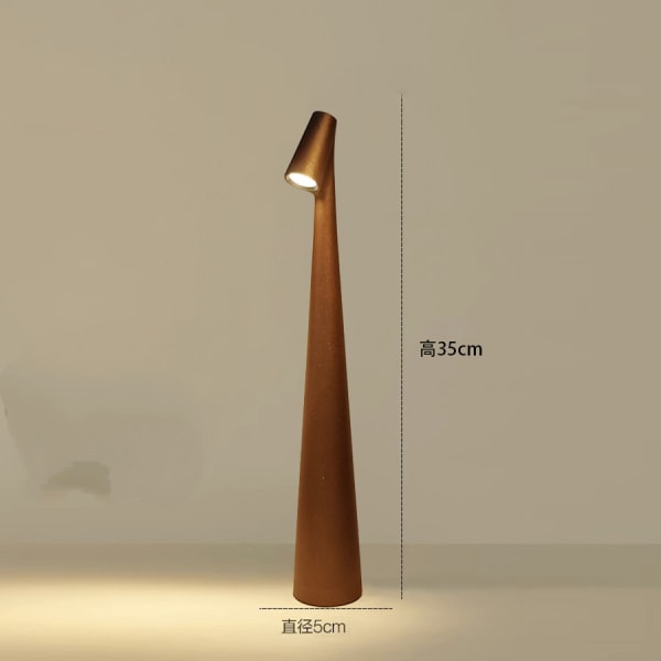 Trådløs bordlampe, oppladbar led bordlampe for innendørs utendørs bruk 13,8 in 13.8 I Khaki