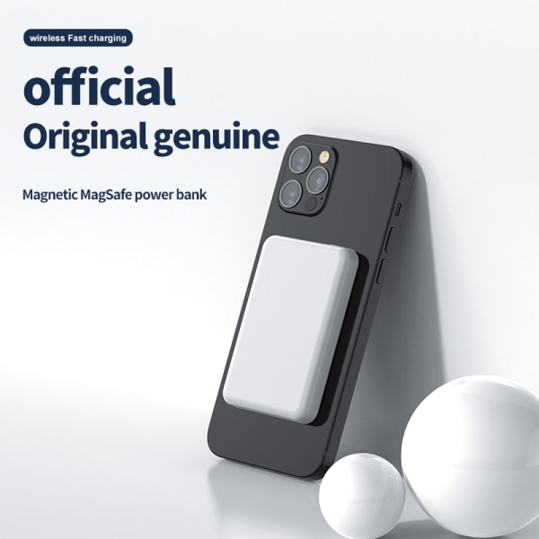 Kompatibel med Magsafe batteripaket, 5000mAh magnetisk power , snabbladdning trådlös bärbar laddare för iPhone 15/14/13/12/ Pro/ Pro Max