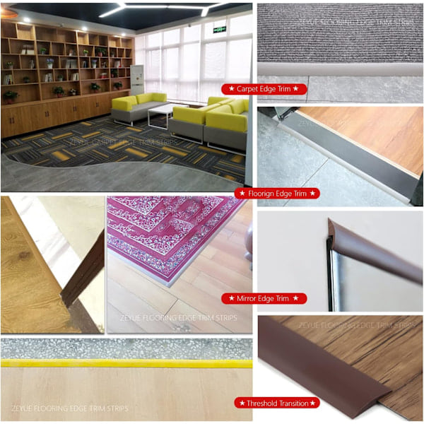 2 m itseliimautuva PVC-vinyylilattialista, kynnyslistat, siirtymäprofiilit, maton reunalista, ovilista, 3 mm musta