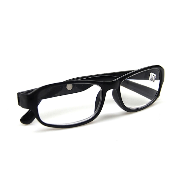 Foldbare magnetiske læsebriller til damer og herrer +4.5 +5.0 +5.5 +6.0 Styrke Sort 600 Black