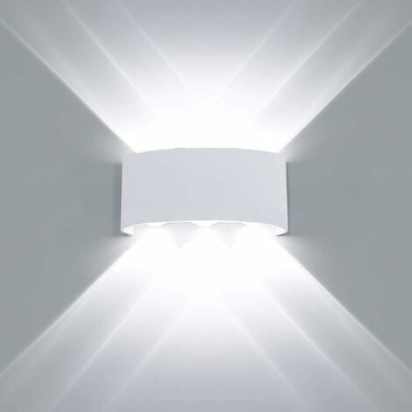 Modern LED Vägglampa Vägglampa Upp Ned Vattentät Aluminium LED Väggbricka Inomhus Utomhus för Badrum Veranda Sovrum Hall Liv