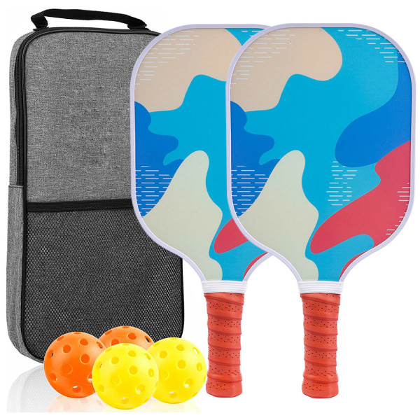 Pickleball Paddles Racket Set, 2 glasfiber Pickleball Paddlar med 4 bollar, 1 väska för inomhussport utomhus, vuxna, nybörjare och proffs 5