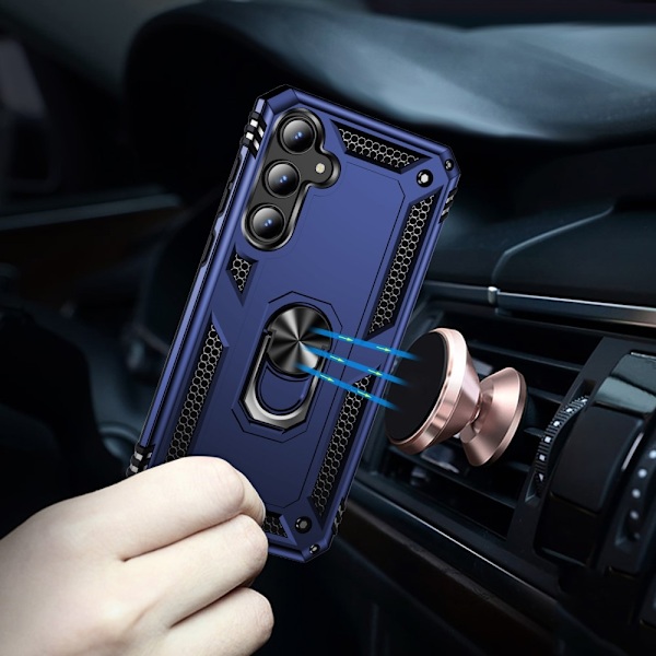 Samsung Galaxy A55 5G Cover Ring Armor Hybrid Blå 60