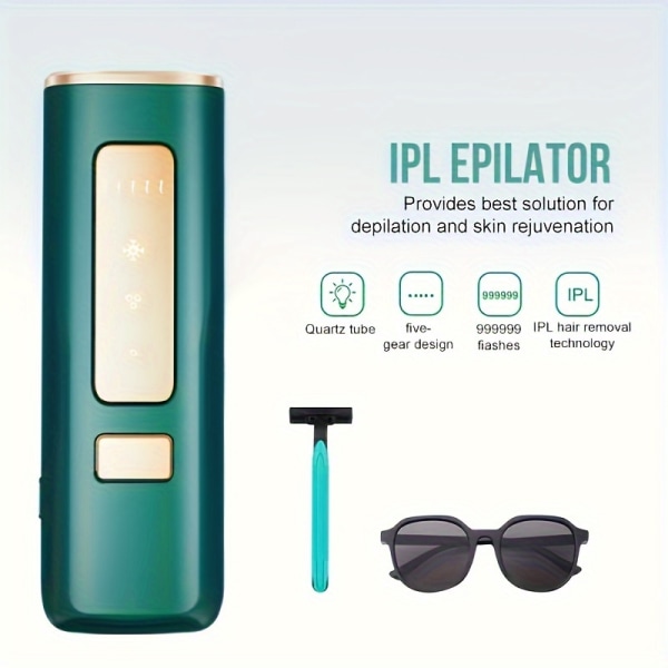 Instrument för laserhårborttagning för hemmabruk Smärtfri IPL Permanent hårborttagningsenhet med kylsystem