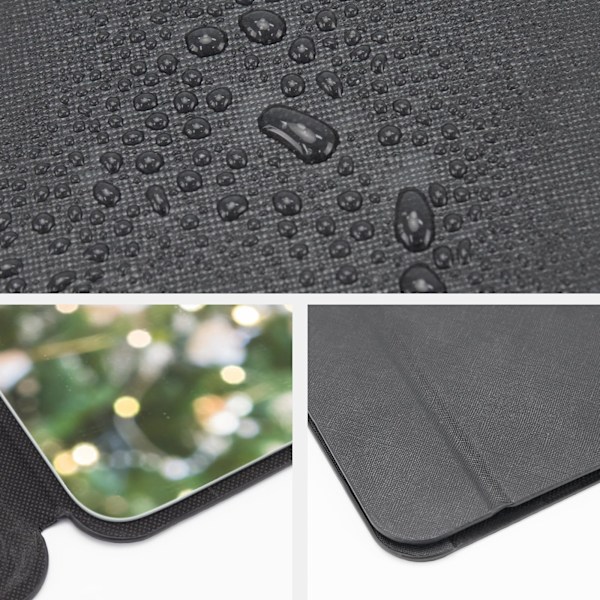 16x11cm Kannettava Taitettava Peili, Ultra HD Kompakti Meikkipeili, Musta PU-nahkainen Matkapeili, Itsenäinen Meikkipöytä, Pöytätaso Taitettava musta 16*11 black