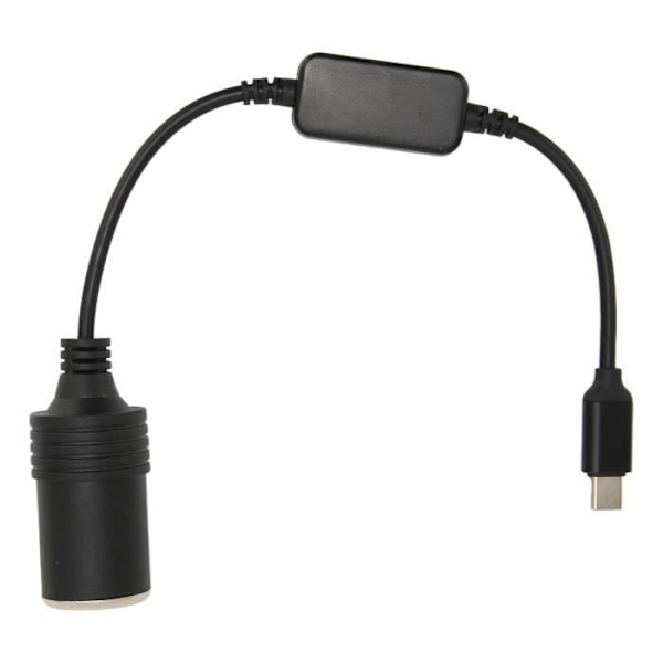 5V USB-C han til 12V bil cigarettænder hun stik Adapter Cigarettænder hun stik Adapterkabel