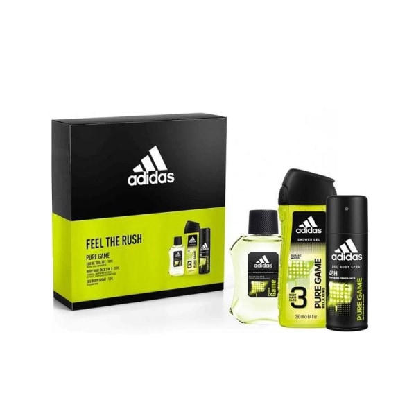 Giftset Adidas Pure Game Edt 100ml + Shower Gel 250ml + Deo Spra Transparent
