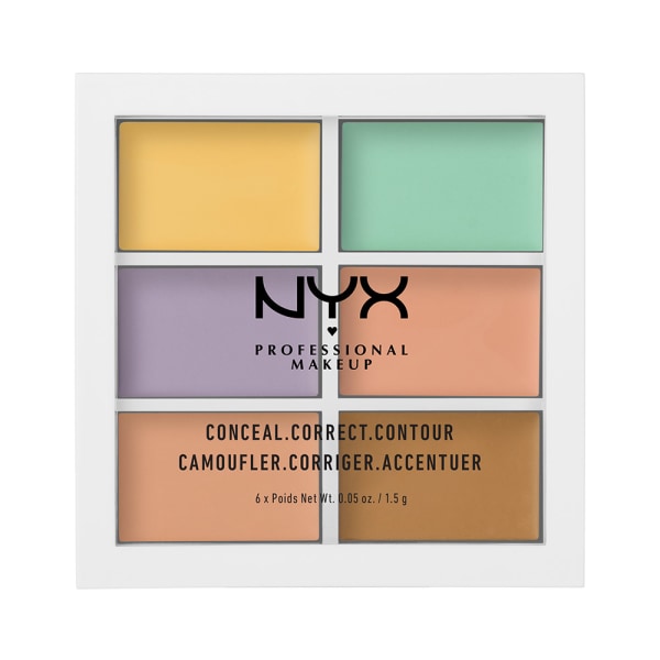 NYX PROF. MAKEUP 3C Palette Color Correcting Concealer Transparent