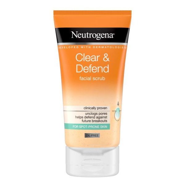 Neutrogena Clear & Defend Facial Scrub 150 ml Transparent