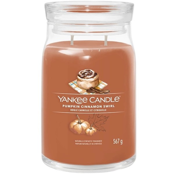 Yankee Candle Signature Large Jar Pumpkin Cinnamon Swirl 567g Brown