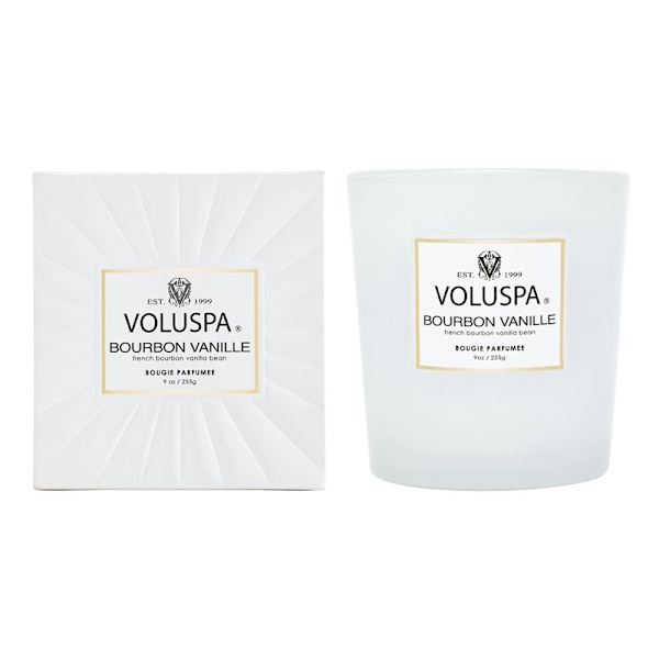 Voluspa Classic Boxed Candle Bourbon Vanille 255g White