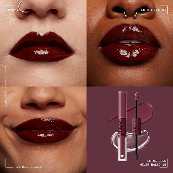 NYX PROF. MAKEUP Shine Loud Pro Pigment Lip Shine - Never Basic Rosa