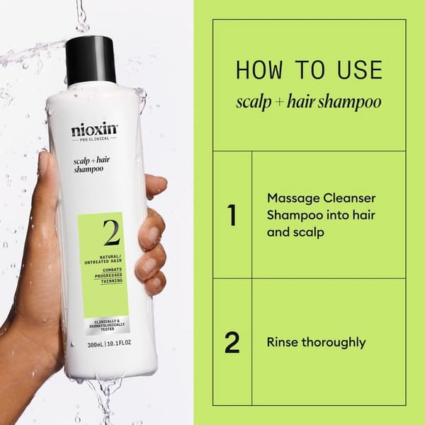 Nioxin System 2 Shampoo for Thinning Hair 300ml White