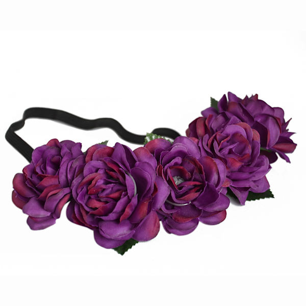 Hairband Blossom Big - Purple Transparent