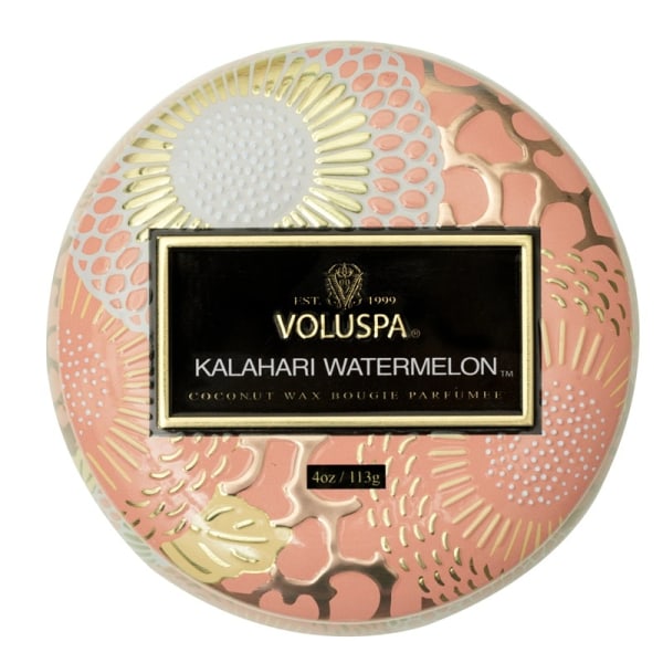 Voluspa Decorative Tin Candle Kalahari Watermelon 113g Rosa