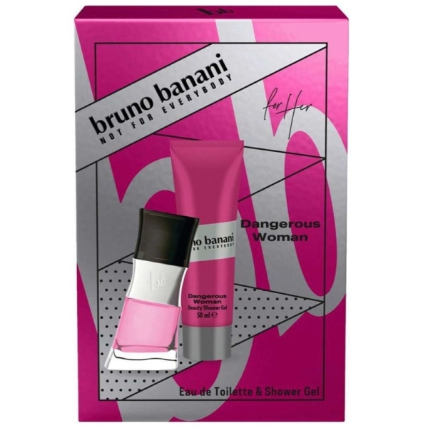 Giftset Bruno Banani Dangerous Woman Edt 30ml + Shower Gel 50ml Pink