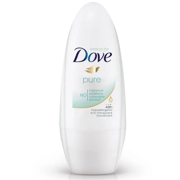 Dove Roll-On Antiperspirant Pure 50ml Transparent