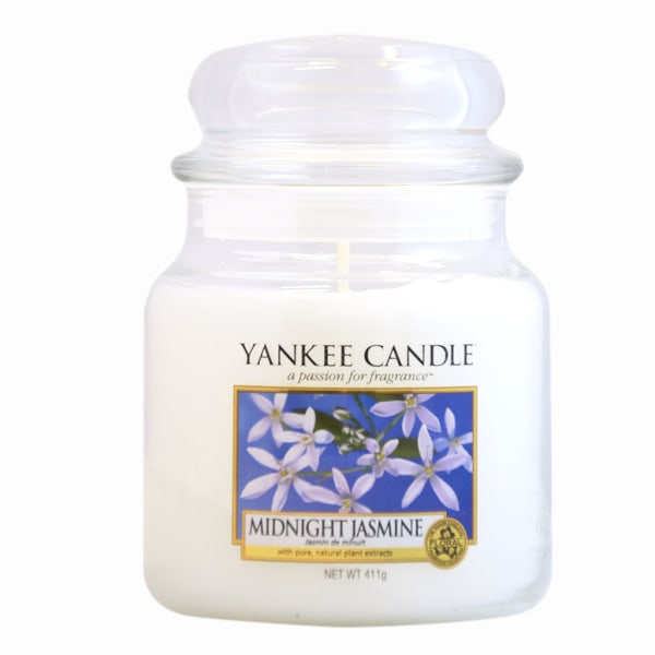 Yankee Candle Classic Medium Jar Midnight Jasmine Candle 411g White