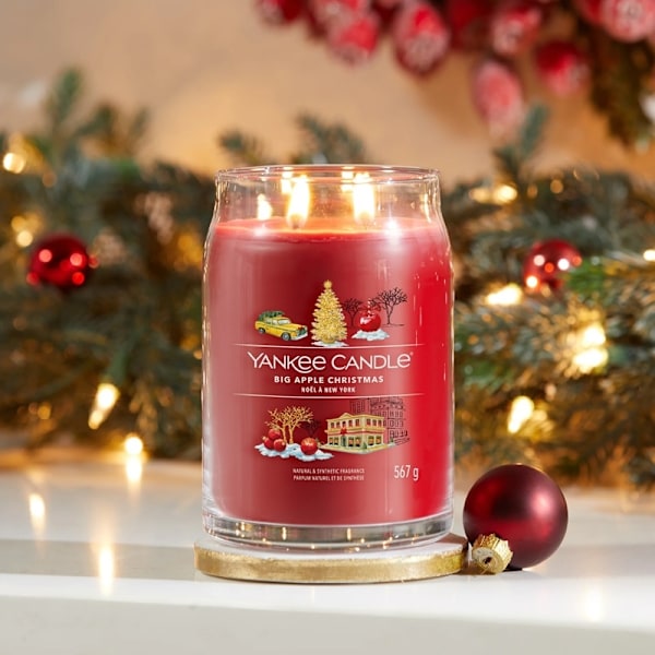 Yankee Candle Signature Large Jar Big Apple Christmas 567g Röd