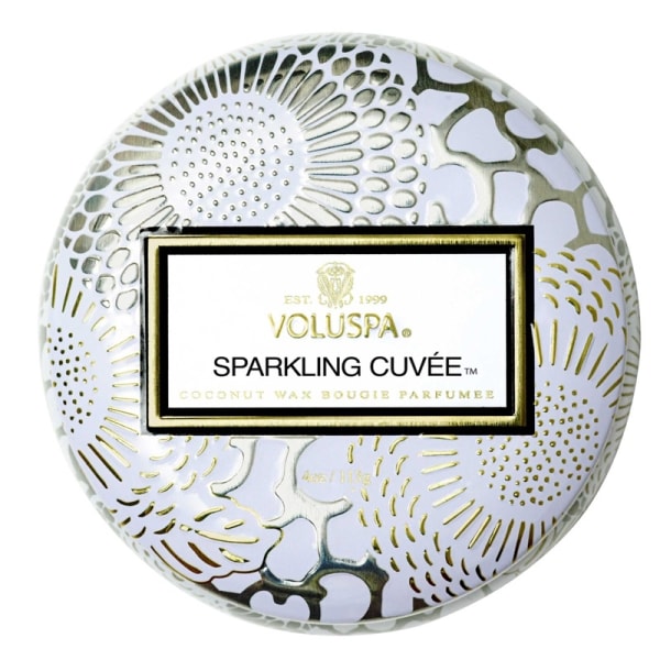 Voluspa Decorative Tin Candle Sparkling Cuvée 113g Silver