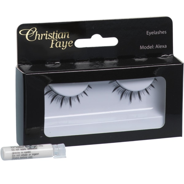 Christian Faye Eyelashes Alexa With Glue Transparent