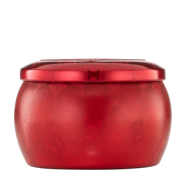 Voluspa Decorative Tin Candle Cherry Gloss 113g Red