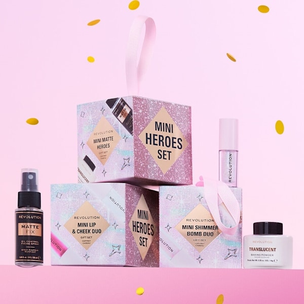 Makeup Revolution Mini Shimmer Bomb Duo Gift Set Rosa