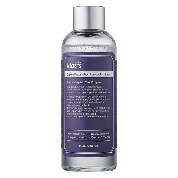 Klairs Supple Preparation Unscented Toner 180ml Transparent