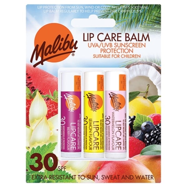 Malibu Lip Care Balm SPF30 3x5g multifärg
