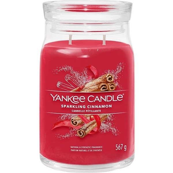 Yankee Candle Signature Large Jar Sparkling Cinnamon 567g Röd
